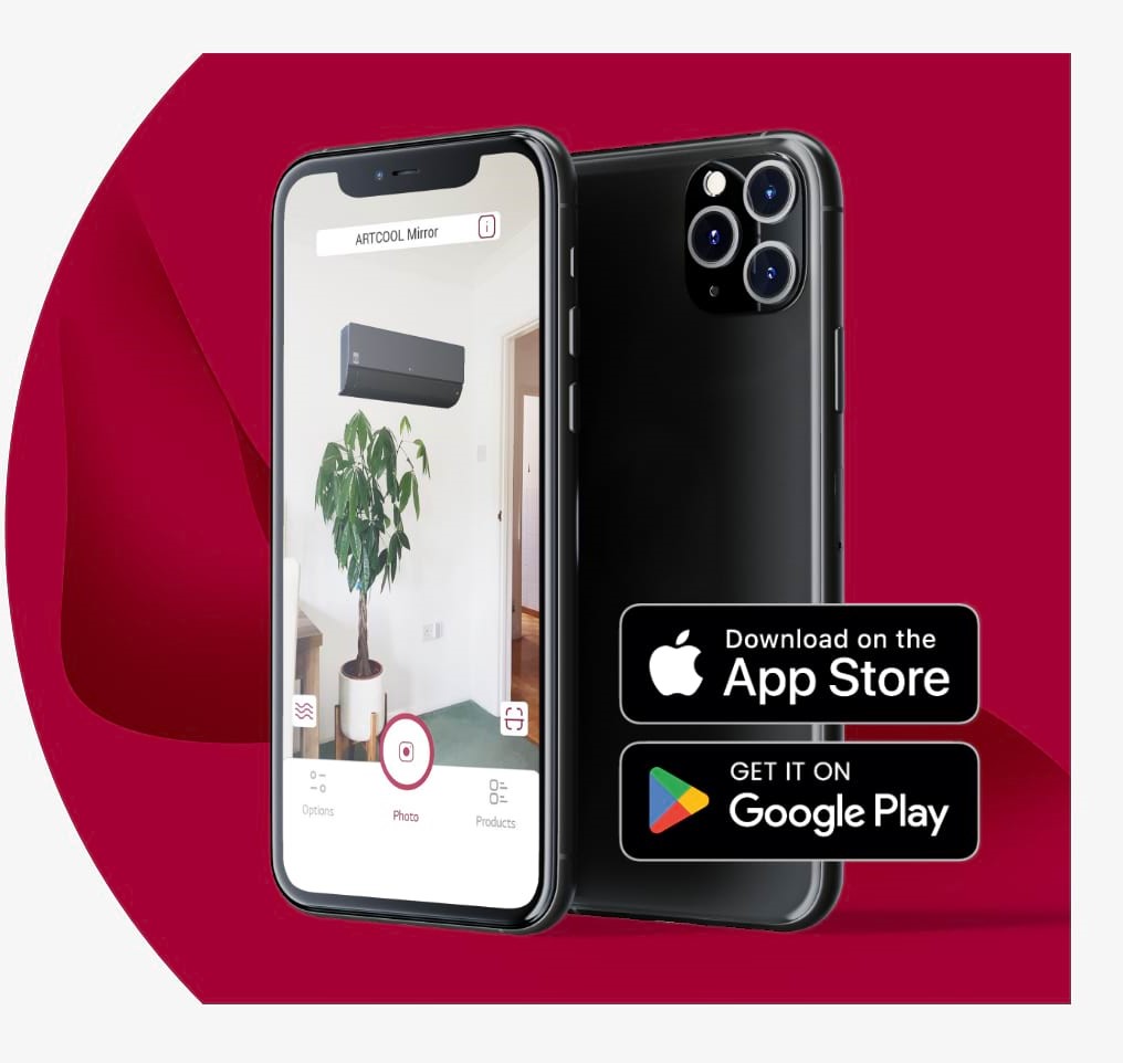 LG Air Solution App | Download on the App Store | Get it on Google Play