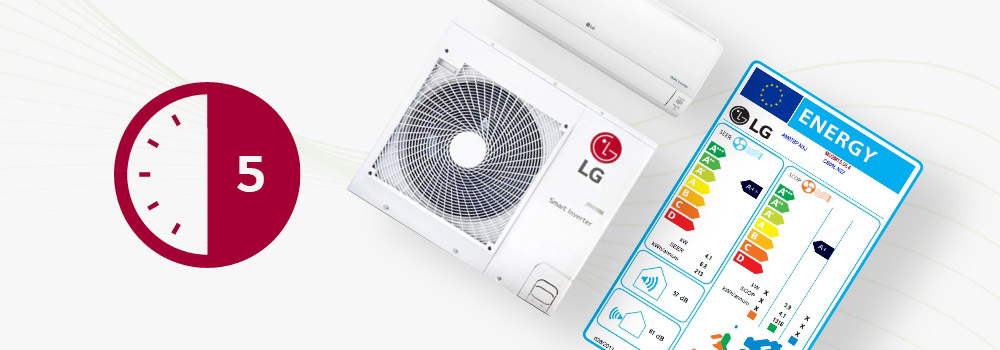 60 second icon with LG products and Energy Performance certificate